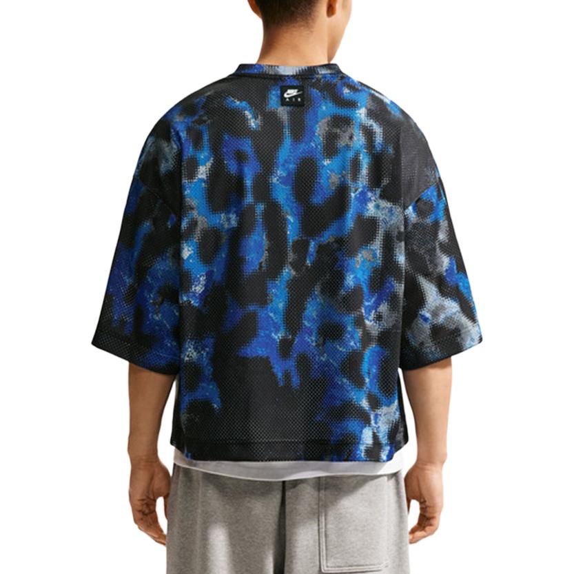 Nike Air T Shirts Men's Blue/Black V Neck Moderate IF1265-452