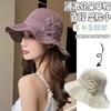 Big Flower Straw Hat Seaside Duck Tongue Hat Big Brim Sun Hat Women's Summer Breathable Face Hat Beach Hat