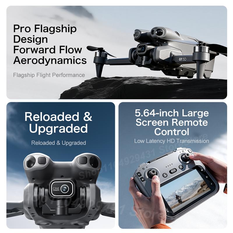 NEW GT50 PRO Drone 2.4G 5G WIFI Professional 8K HD Dual Camera Aerial Photography Brushless Foldable RC UAV Quadcopter Toys Gift