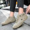 Top Layer Leather Women's High-Top Plus Size Women's Shoes Autumn and Winter Ankle Boots Cotton-Padded Shoes