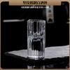 Vertical Carved Liquor Cup Small Wine Glass Drinking Utensils Crystal Glass Bullet Cups High-end Light Luxury Wine Utensils