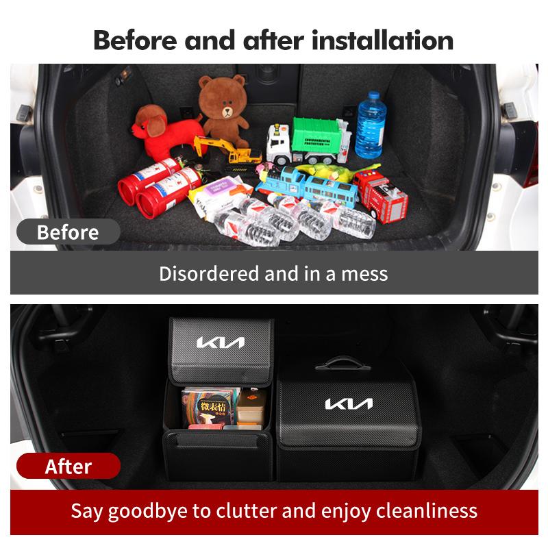 XIOU7 Collapsible Car Storage High Capacity Organizer Trunk Tool Box For KIA Rio K5 K2 Sportage Ceed Sorento Picanto Stinger Soul