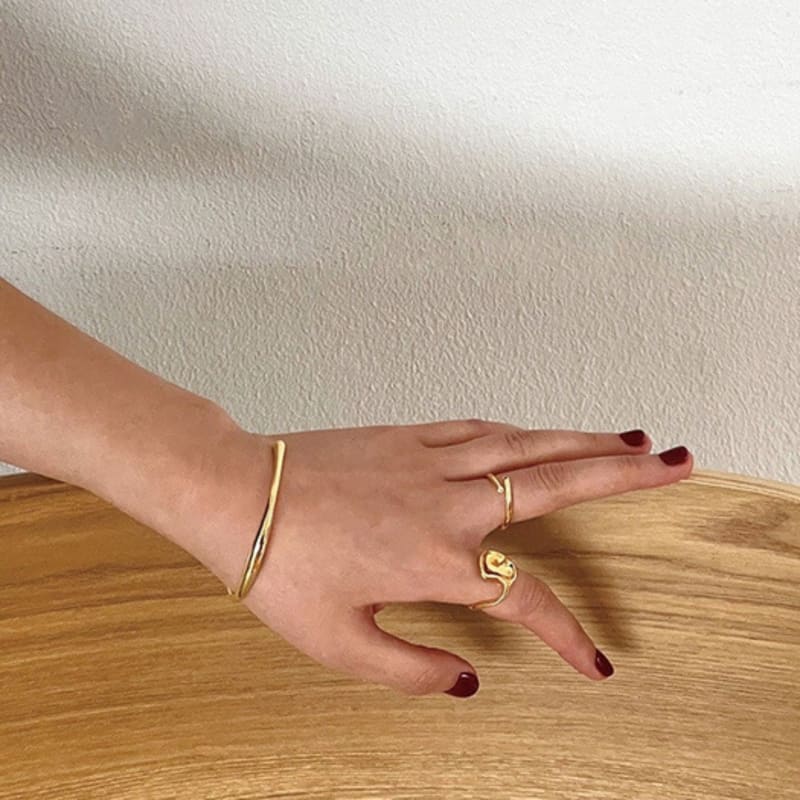 

chamychamy Round cuff bracelet (gold/silver) silver