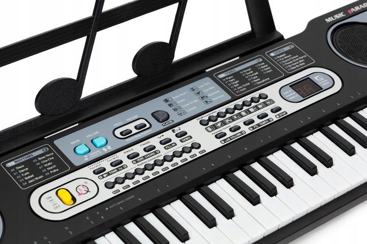 Duży Keyboard Pianino Z Mikrofonem Dla Dzieci + Zasilacz