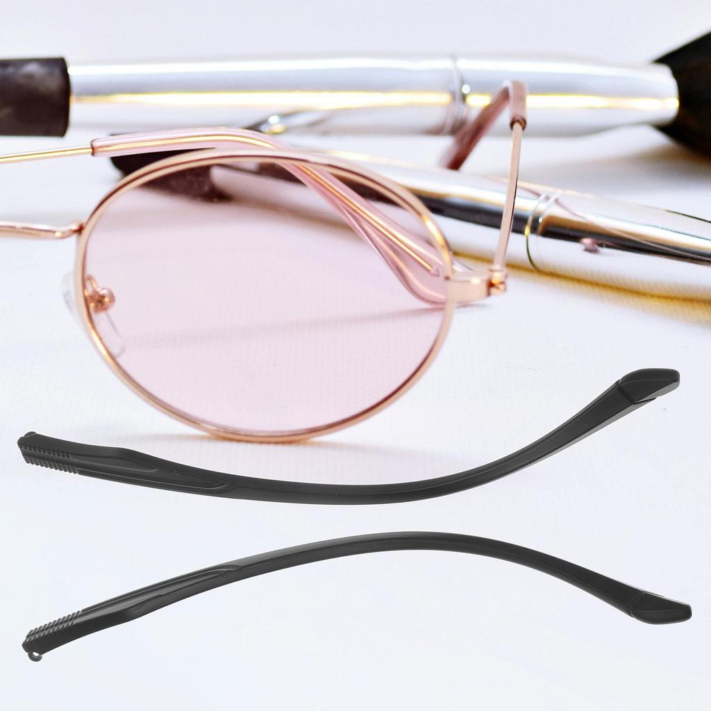 1Pair Tr90 Temple Legs for Eyeglasses Universal Replacement Comfortable Ear Fit Flexible Resilient Lightweight Sunglass Frame