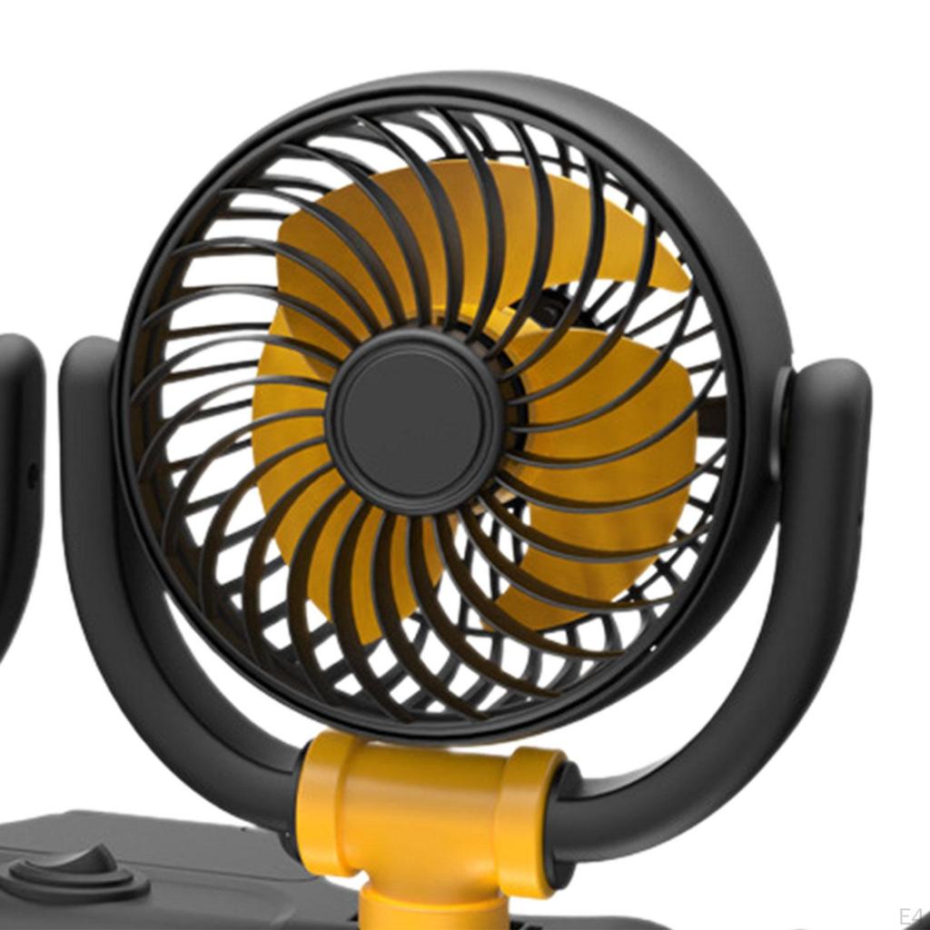Car Double Head Folding Fan Auto Air Cooling Supplies Low Noise Vehicle Electric