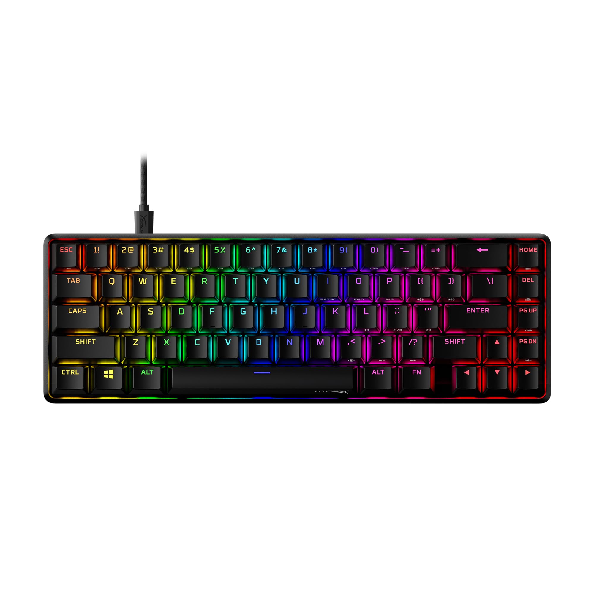

HyperX Alloy Origins 65 Compact RGB Mechanical Gaming Keyboard with HyperX Aqua Manufacturer Switches, 2-Year Warranty, 56R64AA#ABA