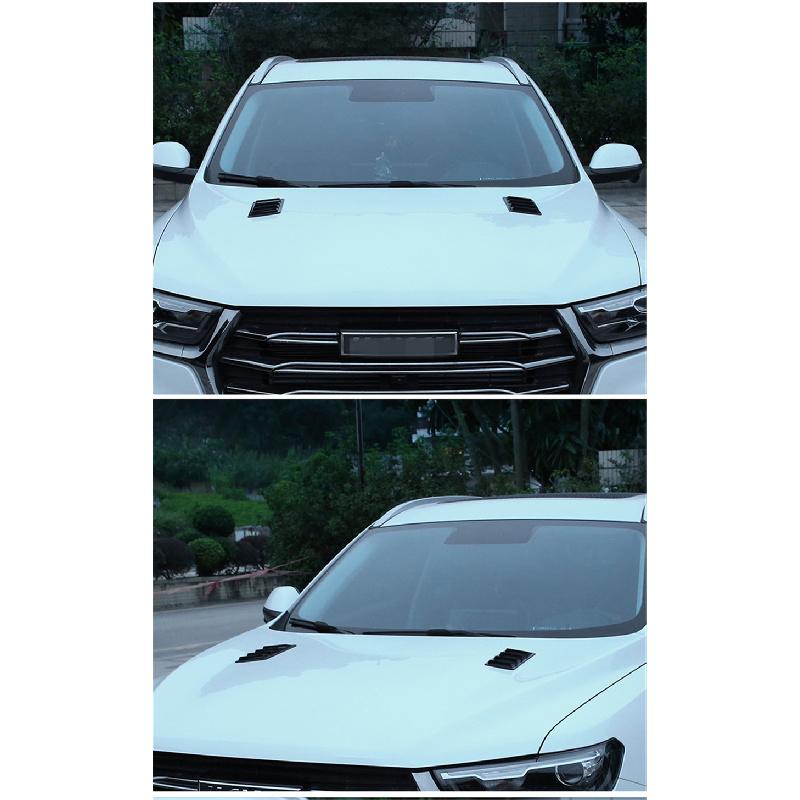 1 Pair Universal Car Front Hood Air Intakes, Vent Gills, Decorative Hood Cover, Air Intake, Glossy Black