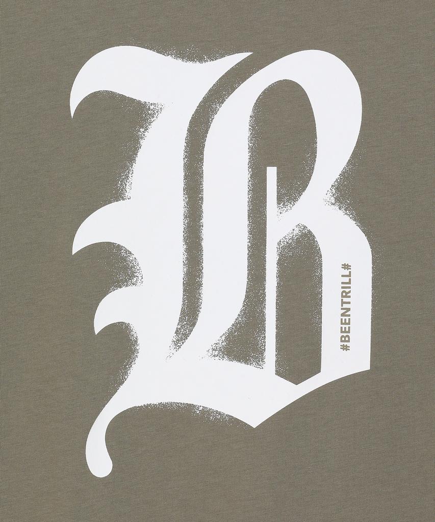 BEENTRILL B Gothic Logo T-Shirt (Khaki)
