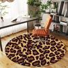 Wildly Stylish: Leopard Print Round StickerRound Non-Slip Chair Mat Chair Carpet for Office Rugs for Office Decor Gift For Valentine's Day Mother's Da