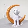 1-4PCS Astronaut Figure Toy Desktop Ornaments Resin Outer Space Birthday Cake Dolls Spaceman Model for Kids Funny Gift