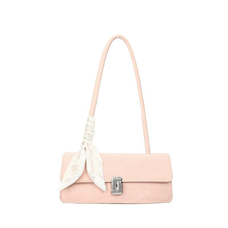 Gentle and fashionable silk scarf shoulder bag women's spring and summer new versatile ins underarm bag foreign small square bag women