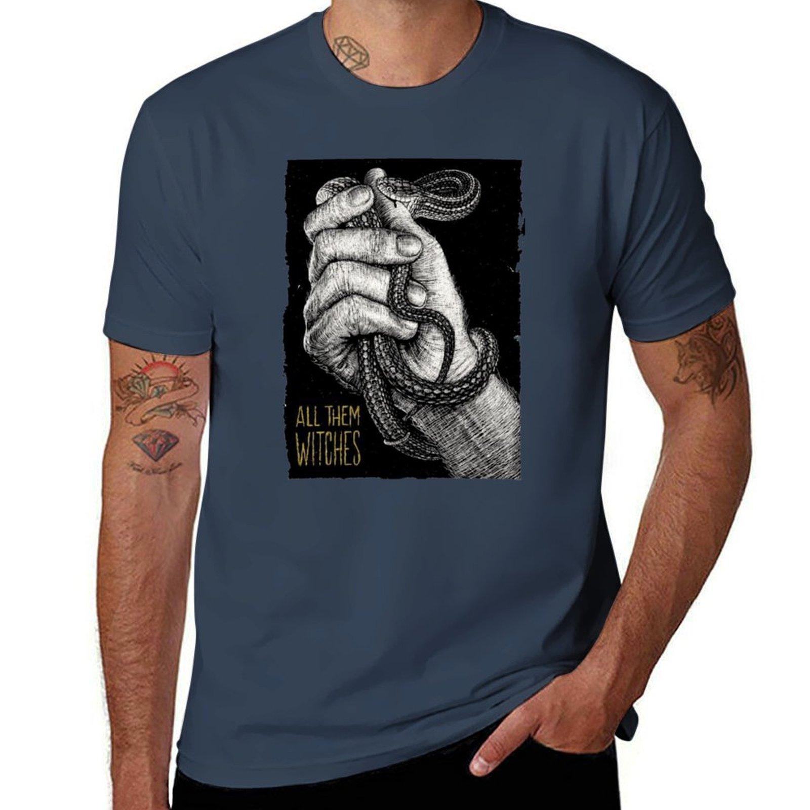 man man t shirt THEM black for ALL plain t-shirt package WITCHES cotton T-Shirt graphic S