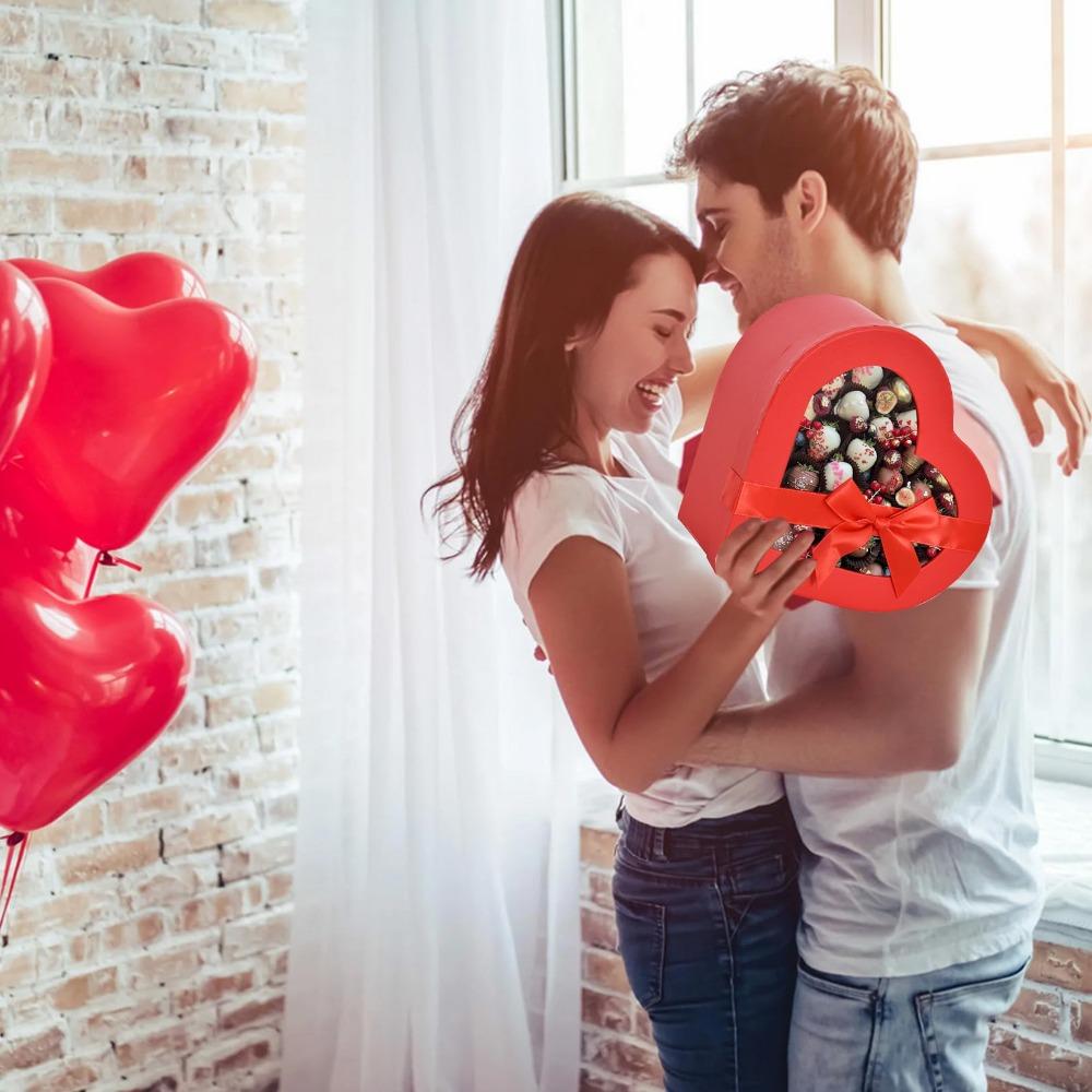 3pcs Heart Shaped Box for Flowers 3 Size Gift Box with Clear Window Gift Box with Clear Lids Display Box Gift Wrap Box Party Favor Box Packaging Box