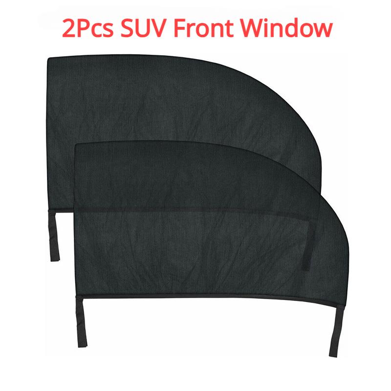 2Pcs Car Window Sunshade Mosquito Prevention UV Protective Breathable Mesh Side Window Sun Shade Cover Car Exterior Accessories