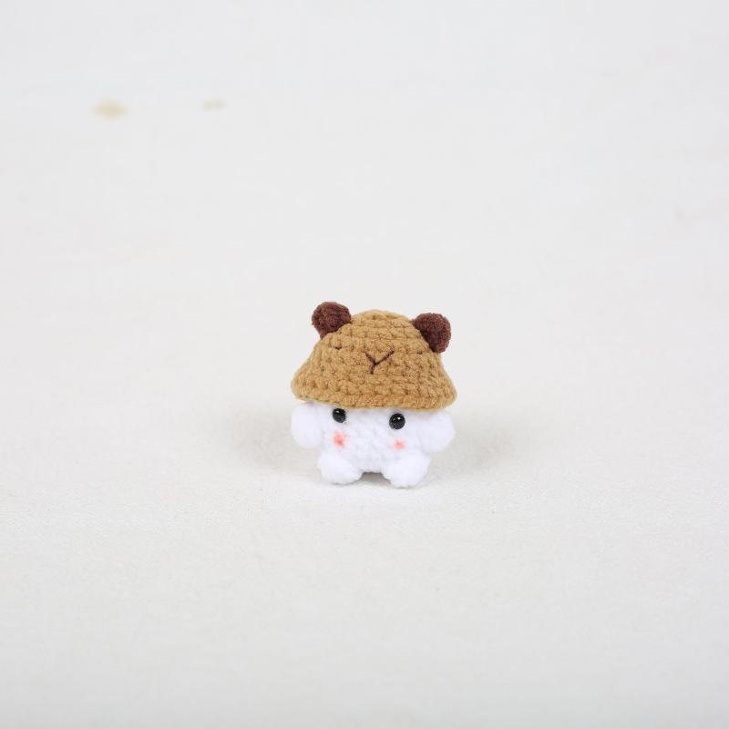 Creative Cute Small Animal Knitting Keychain Pendant Car Bag Decoration Funny Handmade Crochet Doll Ornaments Girls Gifts