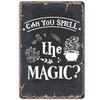Vintage Metal Tin Sign The House Witch Rules Halloween Decoration Retro Wall Art for Home Room Restaurant Decor