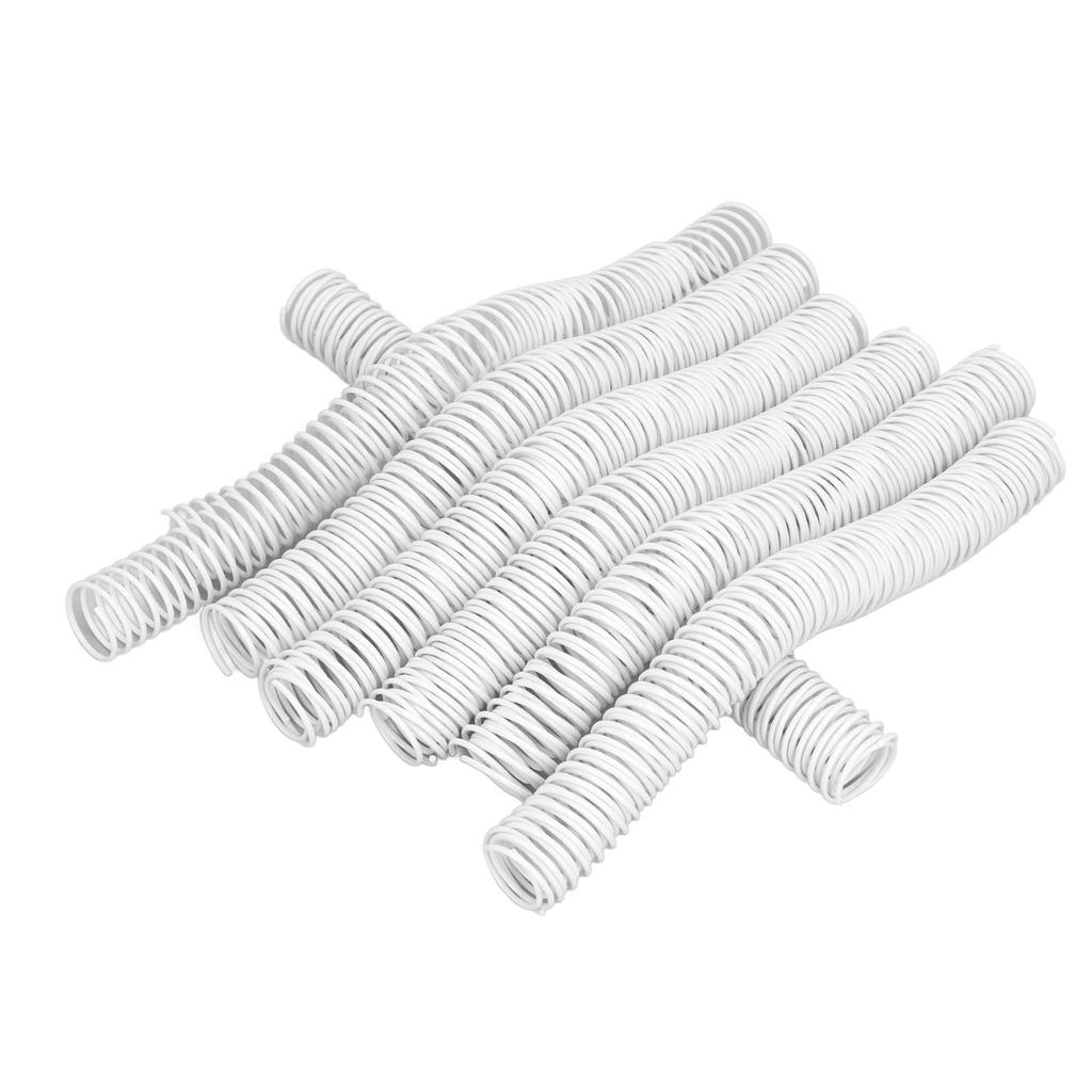 35 STÜCKE A4 Papierbindespulen 25,4 mm Durchmesser 48 Schleifen 4:1 Teilung Kunststoff Spiralbindedrähte 215 Blatt Kapazität Weiß