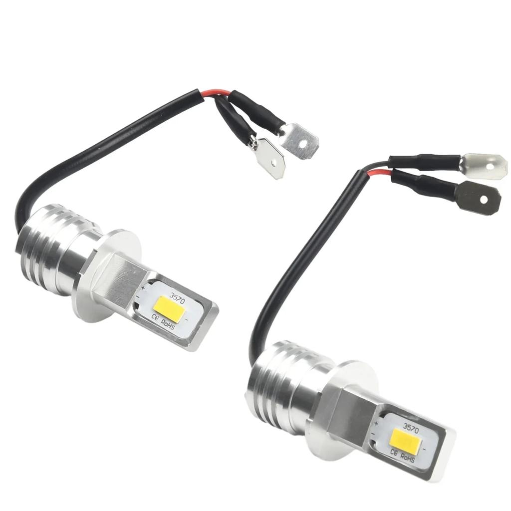 Fog Lamp Fog Light Bulb Car Lights 12V-24V DC 80W Aluminum Alloy Conversion Kit H3 LED Super Bright Yellow Light 2pcs 50000H