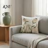 Washable Living Room Cushion Covers Floral Embroidered Cover, Decorative Throw Pillow Square Shams Farmhouse Cover for Sofa Couch Elegant Summer