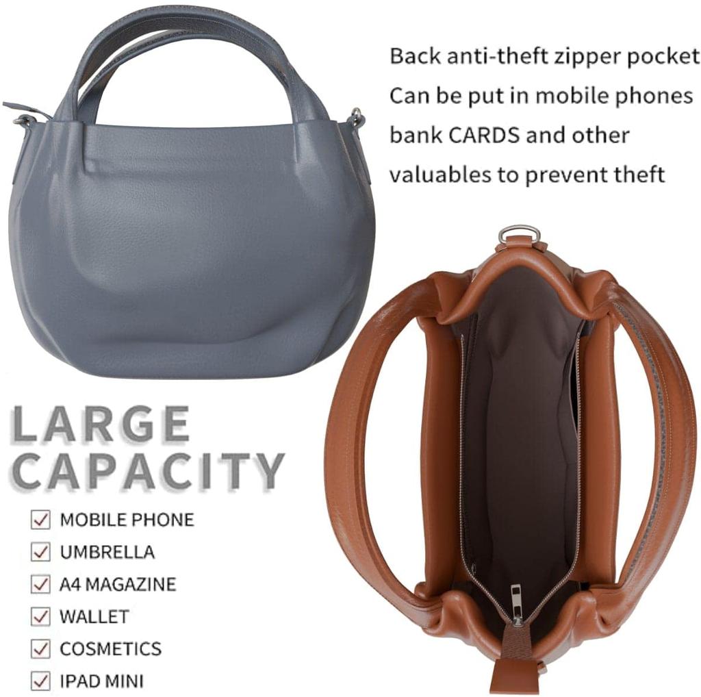 Elegante vegane Damen Handtasche aus Kunstleder mit Umhängefunktion