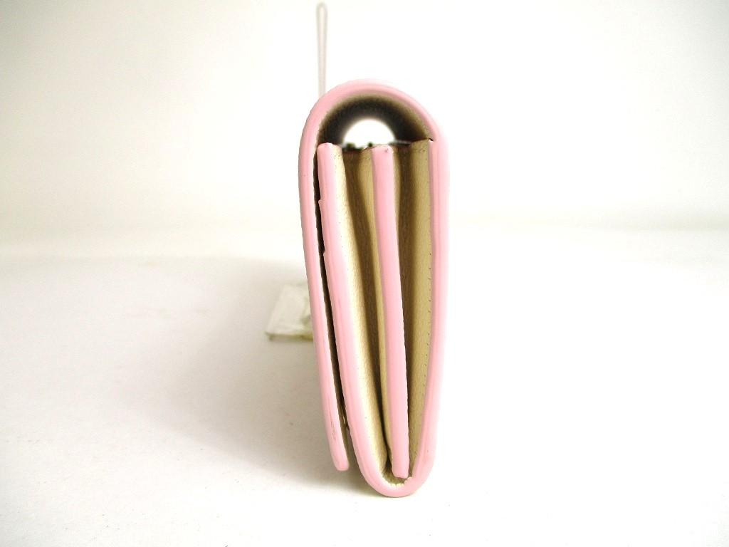 Authentic BVLGARI Light Pink Cream Leather Gold H/W Flap Wallet Continental #a440  Refurbished