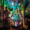 Bohemian Starry Sky Wooden LED Projection Lamp for Indoor/Outdoor Use