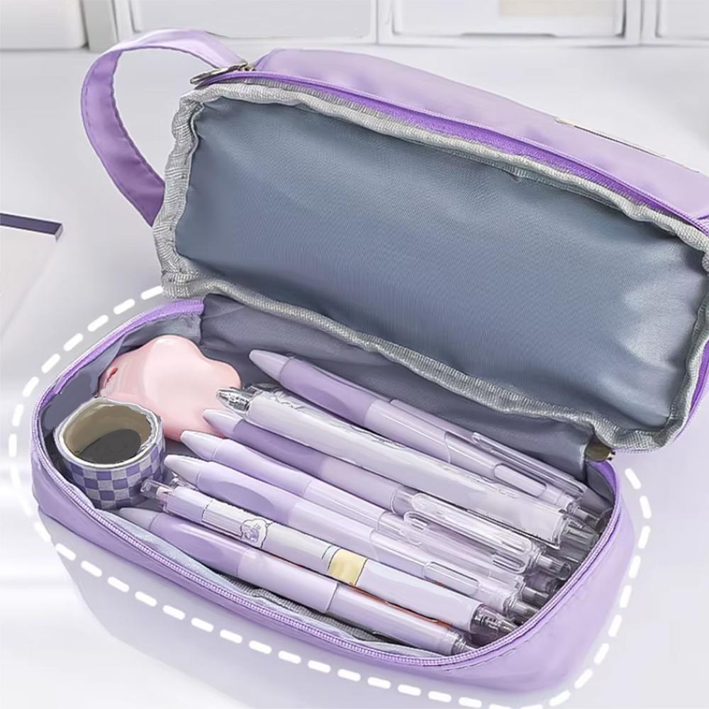 Dopamine Student Large Capacity Multi Functional Pen Case Pen Bag Macaron Colored Cute Pen Case Storage Bag