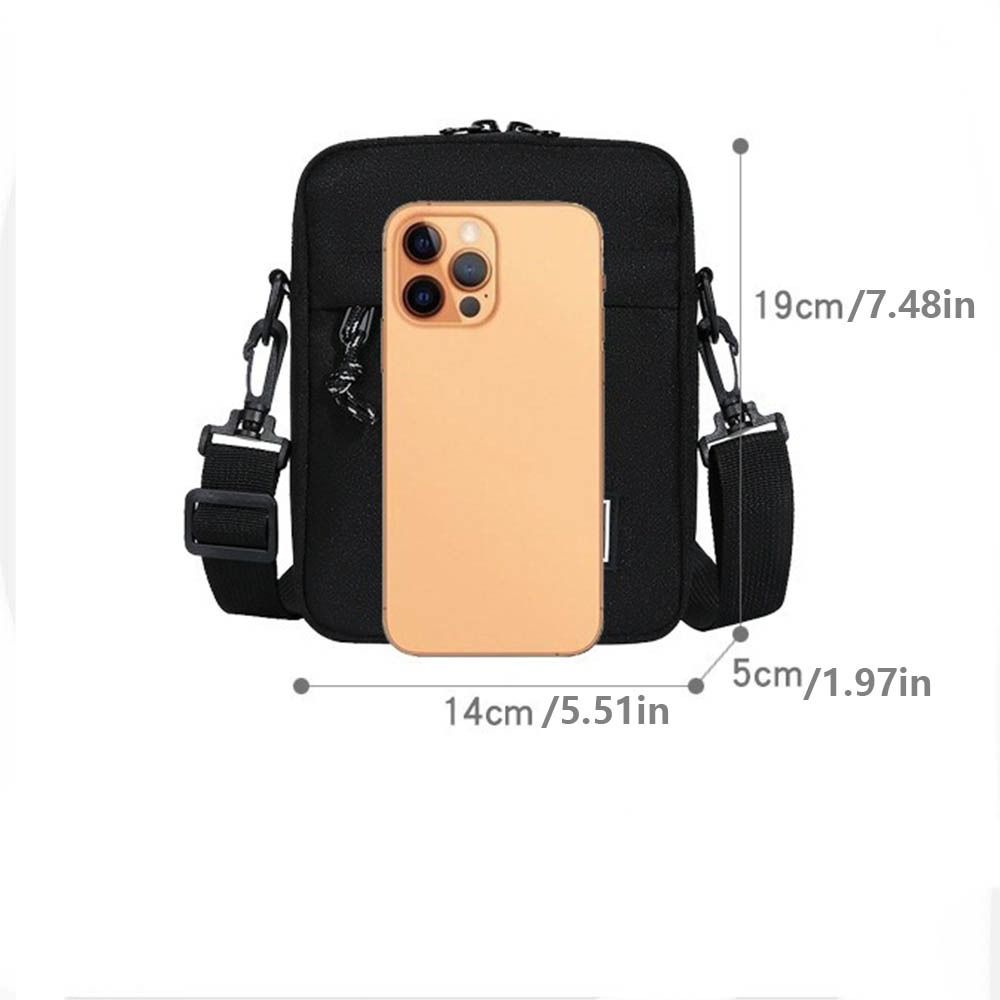 Large Capacity Men's  Crossbody Bag Solid Color Small Square Bag Business Shoulder Bag  Outdoor