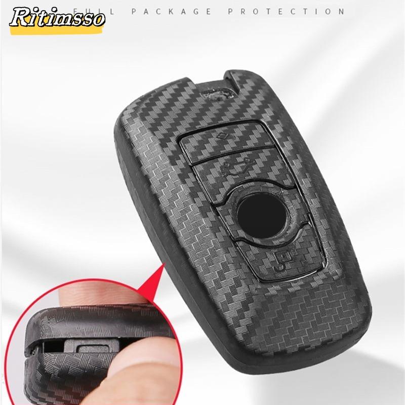 Carbon ABS Car Remote Key Case Cover for BMW 1 2 3 4 5 6 7 Series X1 X3 X4 X5 X6 F36 F25 F26 F30 F34 F10 F07 F20 Z10 G30 F15 F16