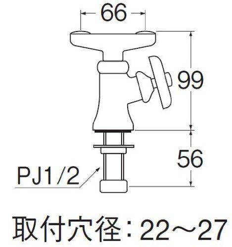 SANEI Eyewash Faucet, Vertical, Nominal 13mm, Y55A-13