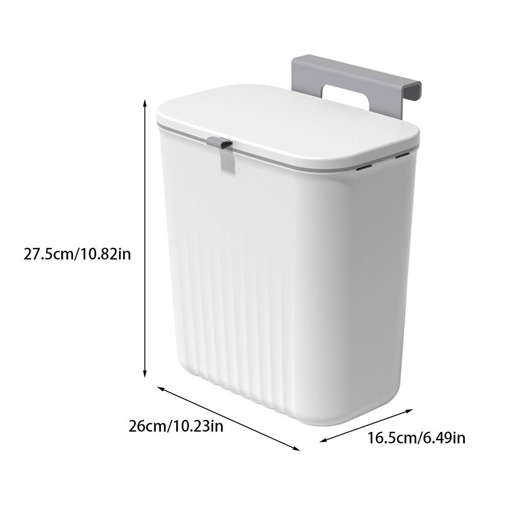High-Strength PP Plastic Trash Can - Sealed And Odorless Easy To Clean Wall Mounted Trash Can Trash Can For Kitchen
