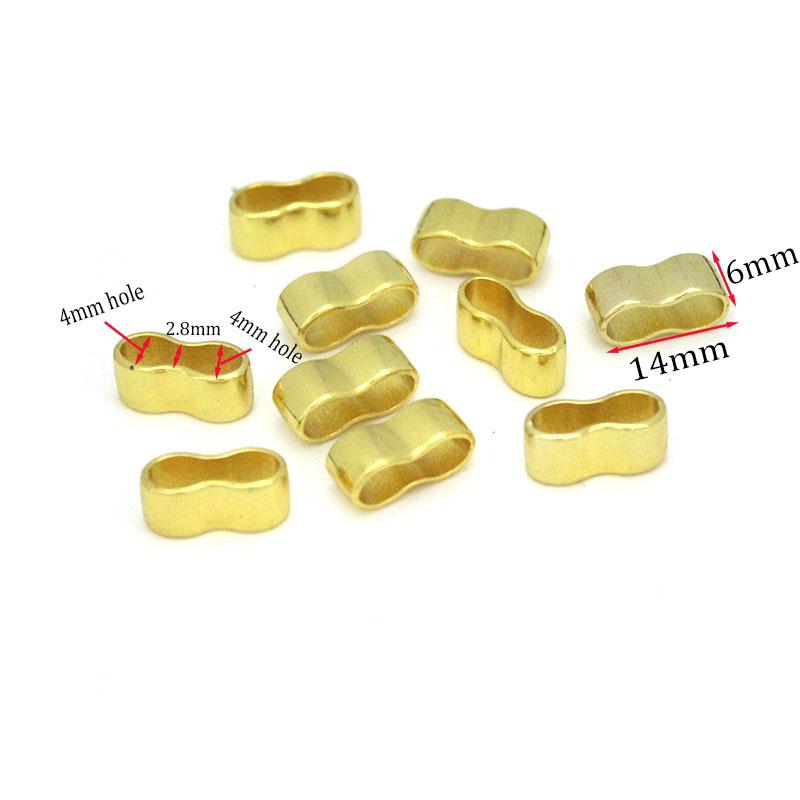30Pcs Metal Charms Slider Spacer Beads/Big Double Hole Stopper Beads Accessories for Leather Bracelet Jewelry Making Accessories