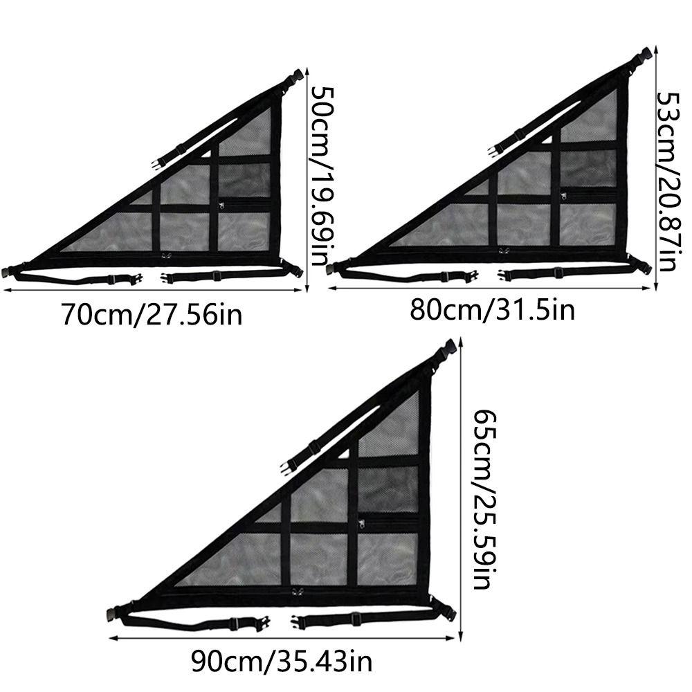 Adjustable Car Ceiling Triangle Net Double-layer Mesh Roof Organizer  Car Interior