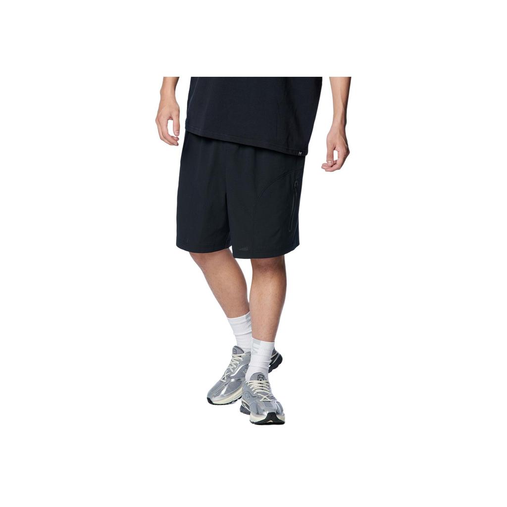 Under Armour Solid Color Loose Fit Drawstring Casual Shorts Men Shorts Black 1385514-001