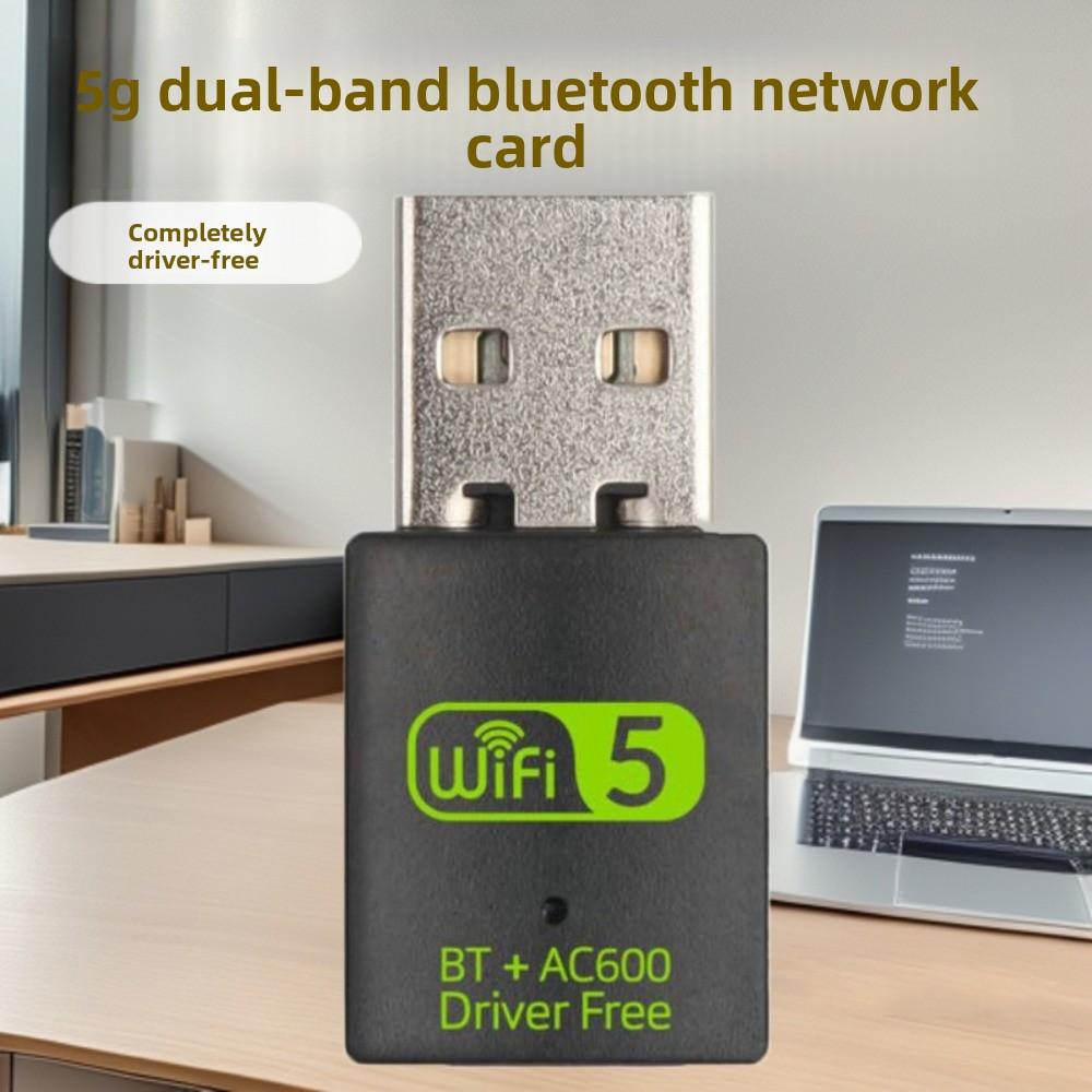 USB2.0 Bluetooth 5.0 2 In1 Dongle Bluetooth Wireless Network Card Wifi Network Adapter  Home Office