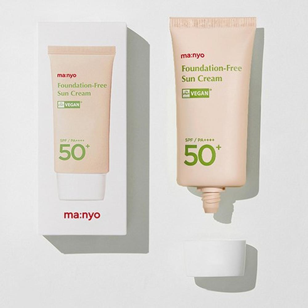 MANYO FACTORY Apsauginis kremas nuo saulės be makiažo pagrindo SPF50+ PA++++ 50ml – Tonizuojantis ir UV apsauga, Korėjietiškas