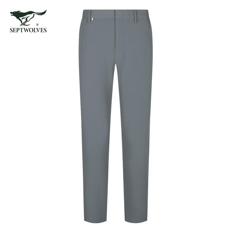 Septwolves Men's Wrinkle-Resistant Four-Way Stretch Slim-Fit Trousers