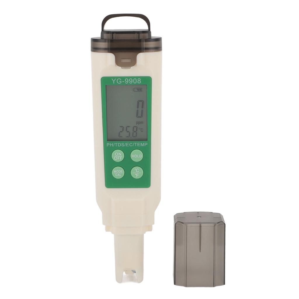 4 in 1 Water Quality Tester High Accuracy Clear Reading Green Backlight Digital Water Tester for PH 