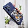 Fashion Cool Flame Bear Phone Case for iPhone 15 14 13 12 11 Samsung Galaxy A12 A52 S24 S23 Xiaomi POCO Redmi Soft Square Liquid Silicone Cover