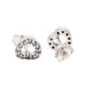 925 Sterling Silver Heart Shape Zircon Earrings - European American Fashion for Women