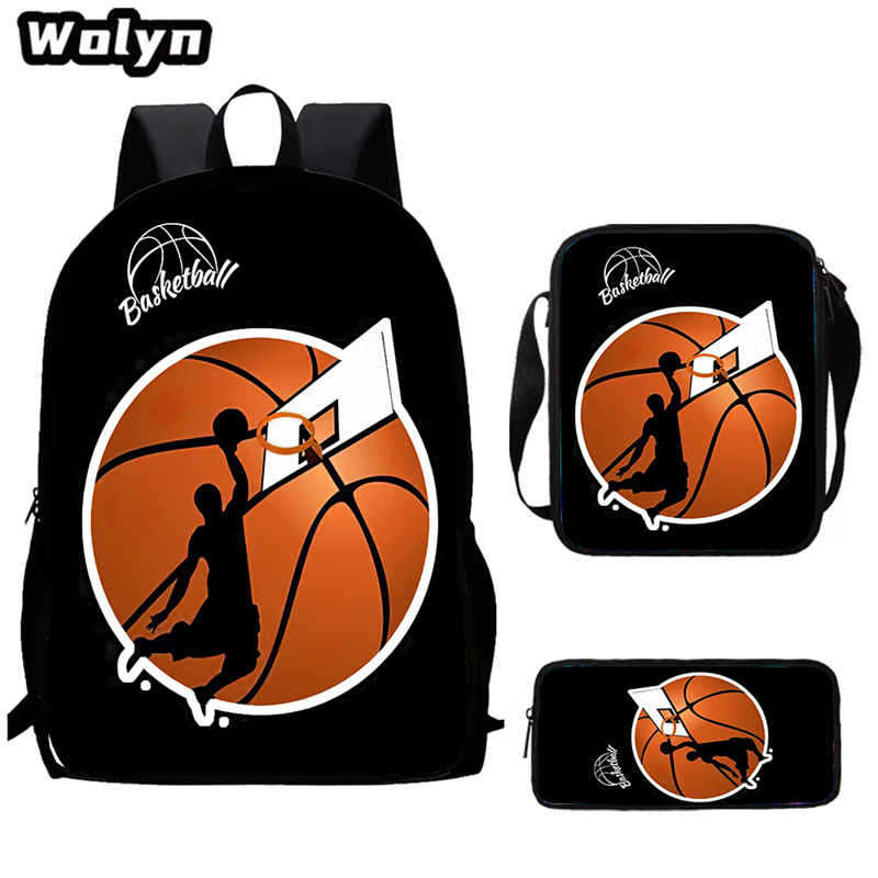 Basketball Basketball School Bag High Definition Printing Multifunctional Cross-Border Backpack