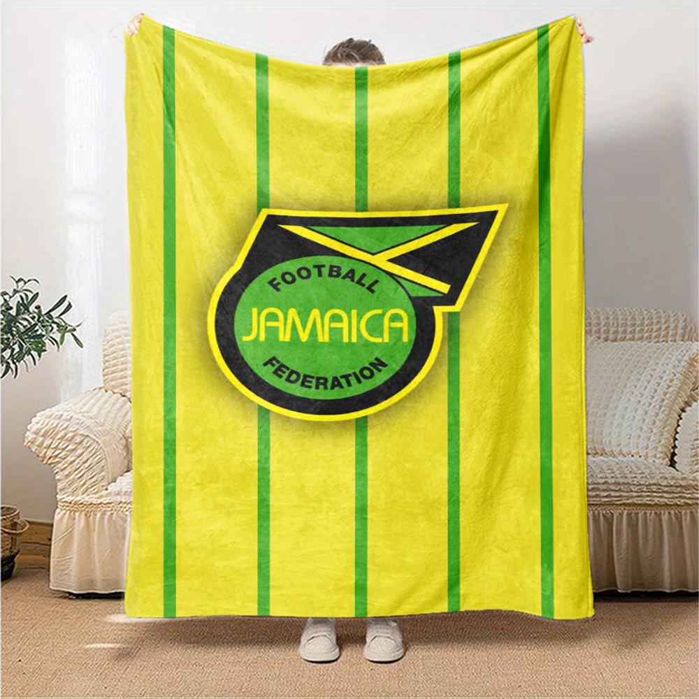 Jamaica Print Flannel Blanket High Quality Warm Comfortable Cover for All Seasons Perfect for Gifts Home Decor