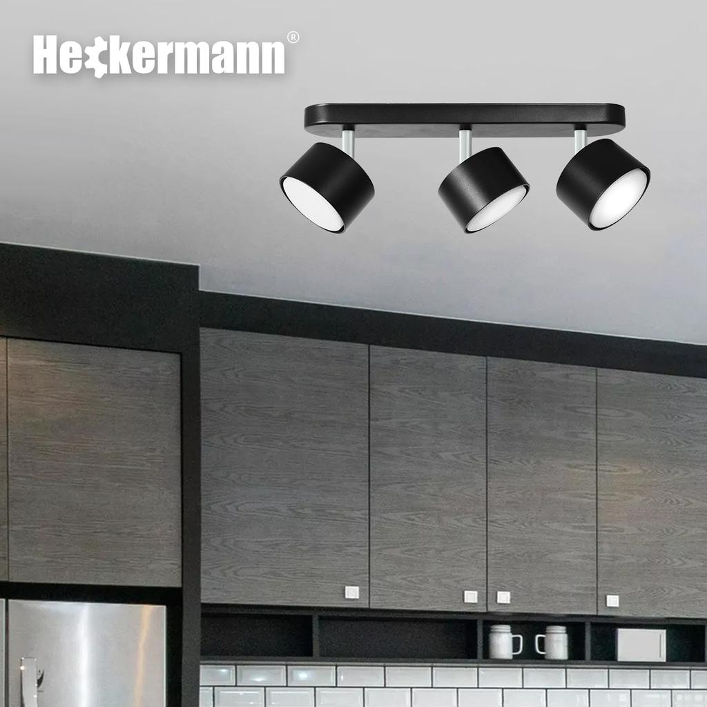 Lampa Punktowa Led Heckermann 8795316A Czarna 3X Głowica