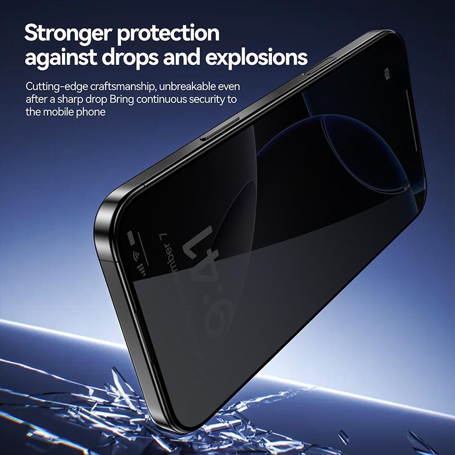 3pcs Magic Box Dust Proof Privacy Tempered Glass For iPhone 17 Pro Max Air 16 Pro Max 15 Pro Max 14 13 12 Pro Max Plus 16e Screen Protector