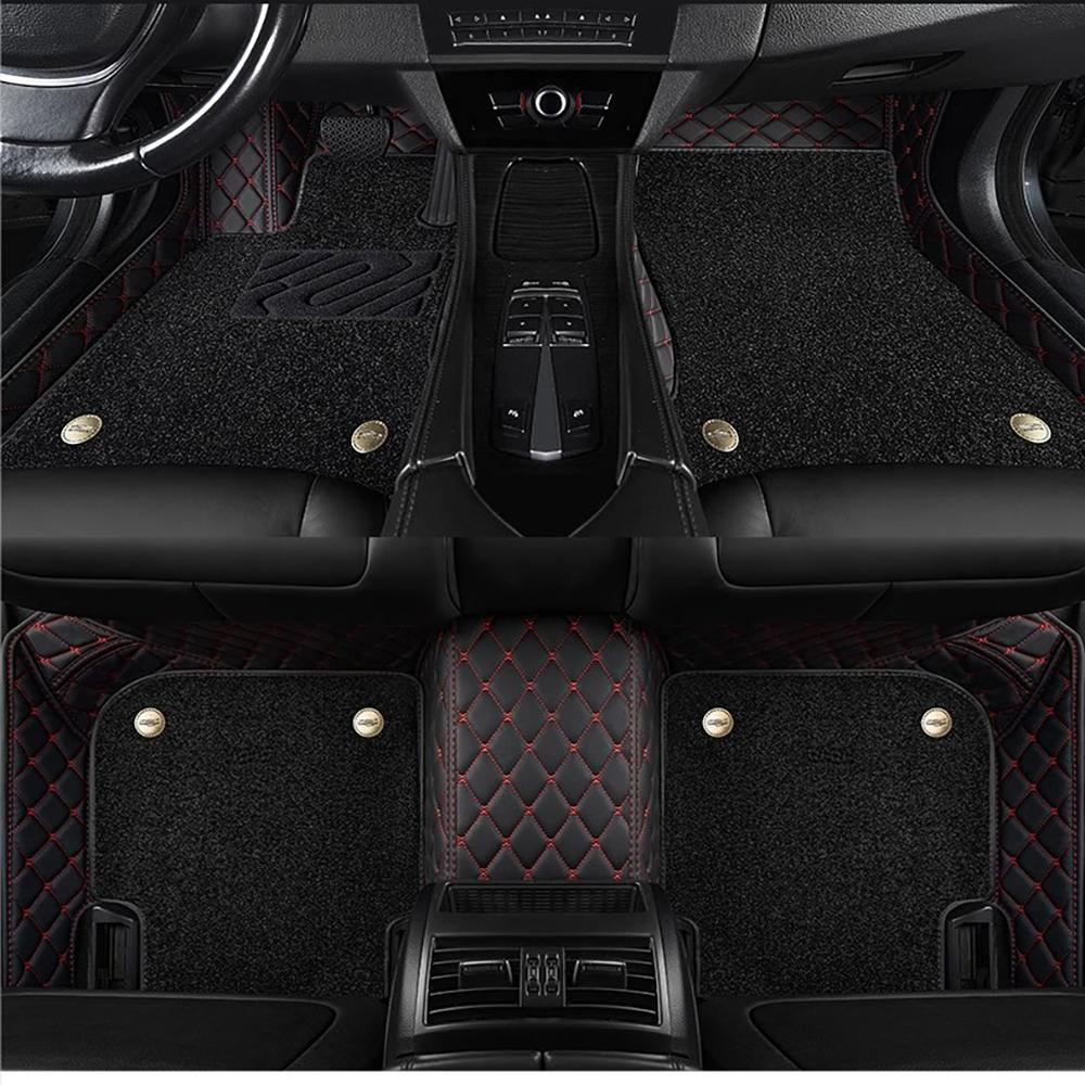For Toyota Previa Auto Double layer 5D Custom Car Floor Mats Carpets Foot car Accessories voiture floor liners