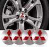 4pcs 56mm Mitsubishi Badge Car Tire Hub Center Sticker for Mitsubishi Ralliart Lancer EX Outlander ASX Galant Car Accessories