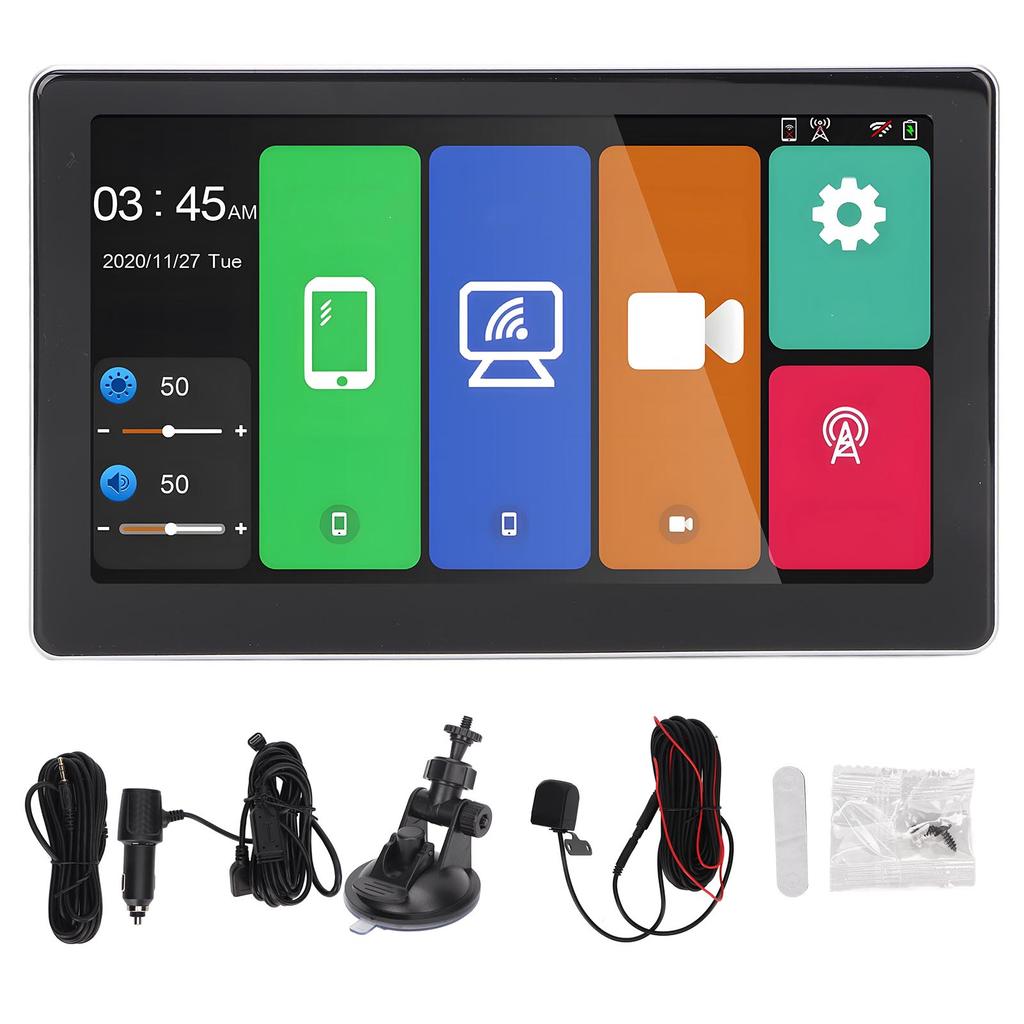 4K Dashcam 7-Zoll-Bildschirm Dual-Objektiv Wireless Carplay AUX-Ausgang Parküberwachung G-Sensor für Auto LKW