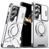 Armor Case For Samsung Galaxy S26FE S26 Plus S25 Edge S24 FE S23 + S22 S21 Ultra 5G Slide Camera Lens Protector Shockproof Cover