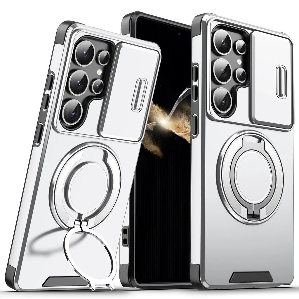 Armor Case For Samsung Galaxy S26FE S26 Plus S25 Edge S24 FE S23 + S22 S21 Ultra 5G Slide Camera Lens Protector Shockproof Cover